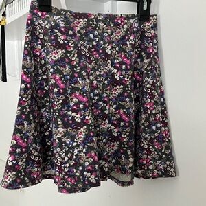 American Eagle Outfitters Floral Skater Skirt - Pink and Blue